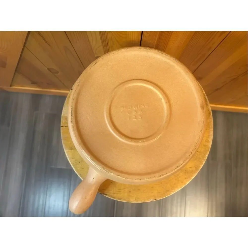 Vtg Red Wing Provincial Large Casserole Dish Handle Lid (5737)